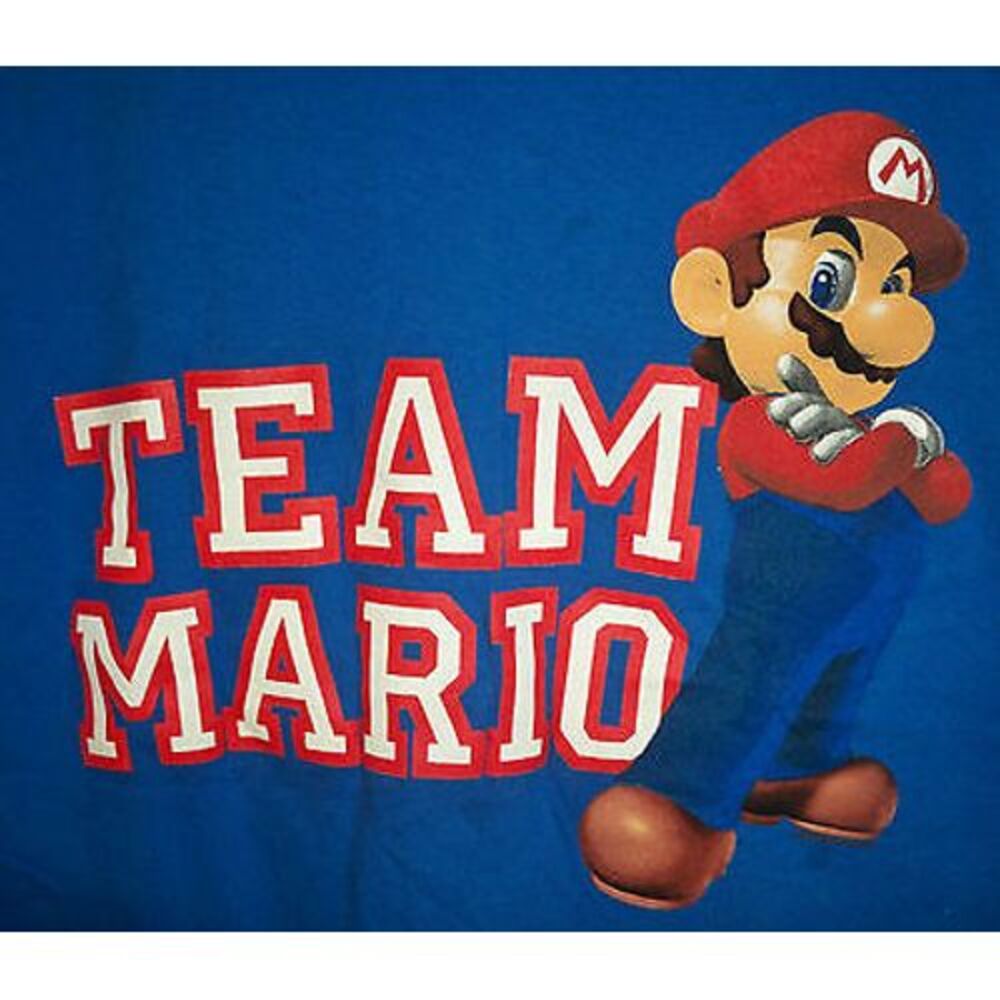 2006 Team Mario Cool Graphic T Shirt Size Small Novelty